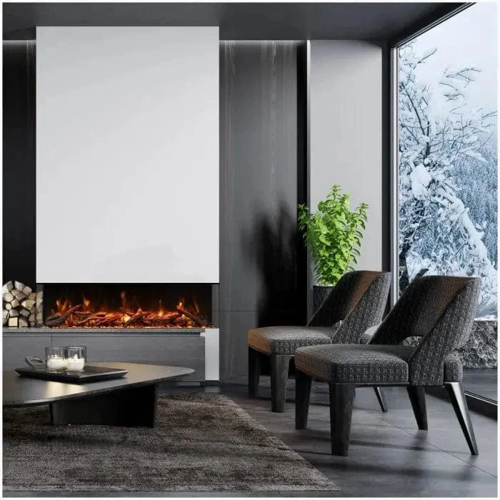 Amantii Tru View XL Deep Smart 60" Electric Fireplace 60-TRU-VIEW-XLstone-look outdoor patio fireplace