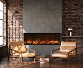 Amantii Tru View XT XL 40" Electric Fireplace 40-TRV-XT-XLstone-look outdoor patio fireplace