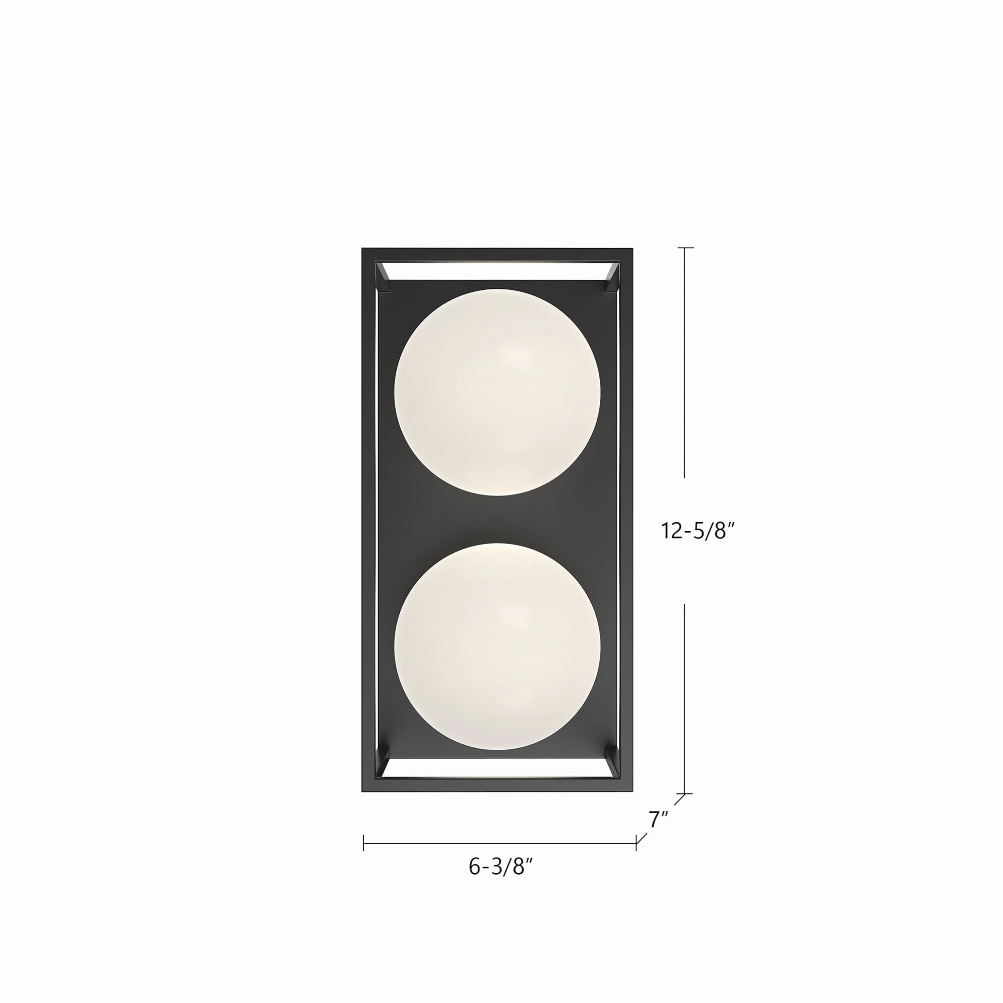 Amelia Two Light Outdoor Wall Lantern Black