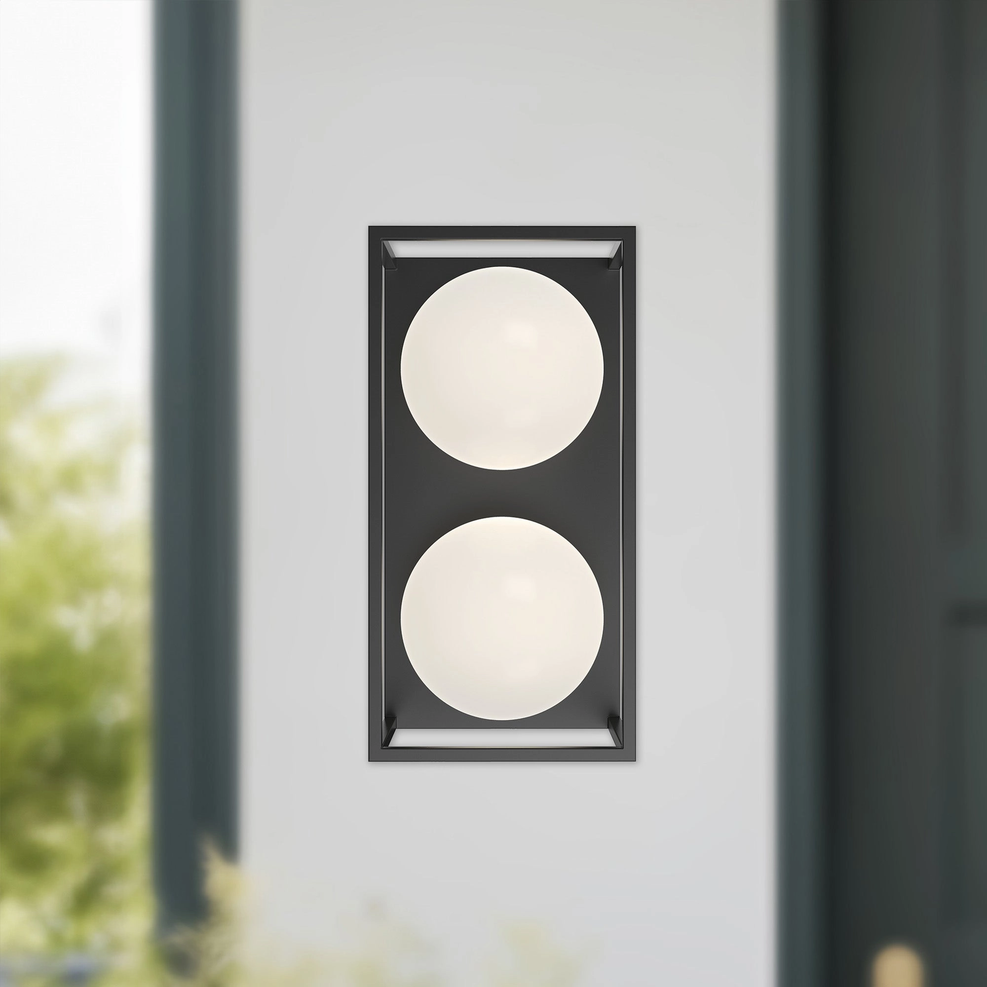 Amelia Two Light Outdoor Wall Lantern Black