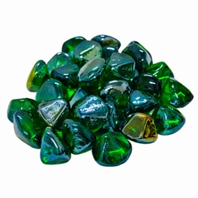 American Fyre Designs 10 lbs Emerald Diamond Nuggets GLD-10-EFireproof mat for under fire pit