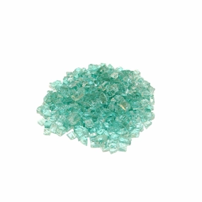 American Fyre Designs 10 lbs Emerald Reflective Fyre Glass Media GL-10-ERFireproof mat for under fire pit