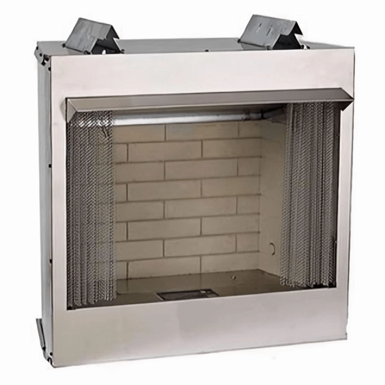 American Hearth 36-inch Carol Rose Coastal Firebox OP36FB2MFstone-look outdoor patio fireplace