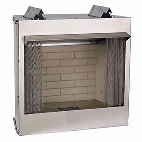 American Hearth 36-inch Carol Rose Coastal Firebox OP36FB2MFstone-look outdoor patio fireplace