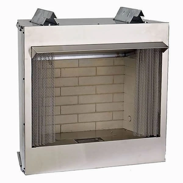 American Hearth 42-inch Carol Rose Coastal Firebox OP42FB2MFstone-look outdoor patio fireplace