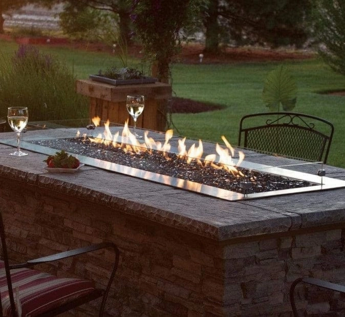 American Hearth 48-inch Carol Rose Manual Linear Fire Pit OL48TP10