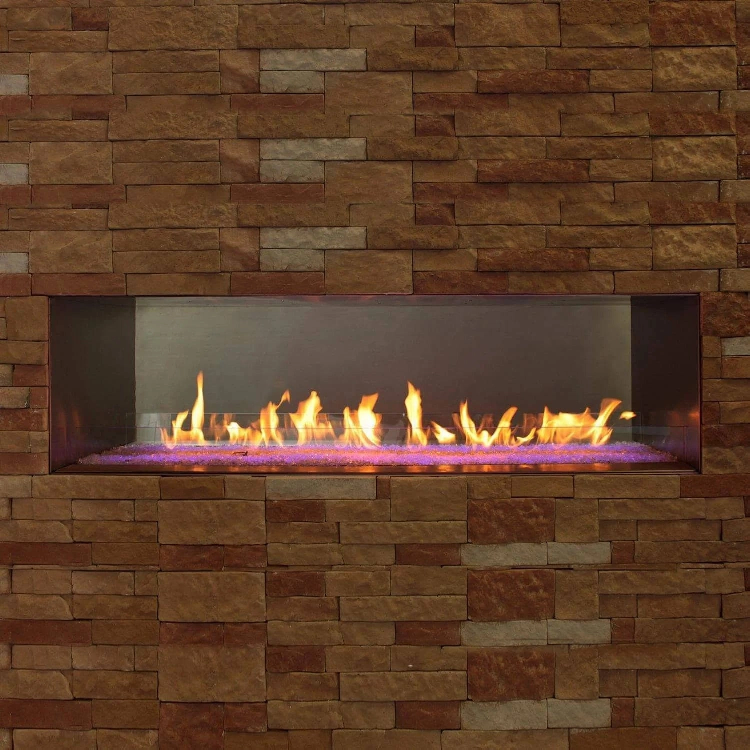 American Hearth Carol Rose 48 inch Linear Outdoor Fireplace OLL48FP12S