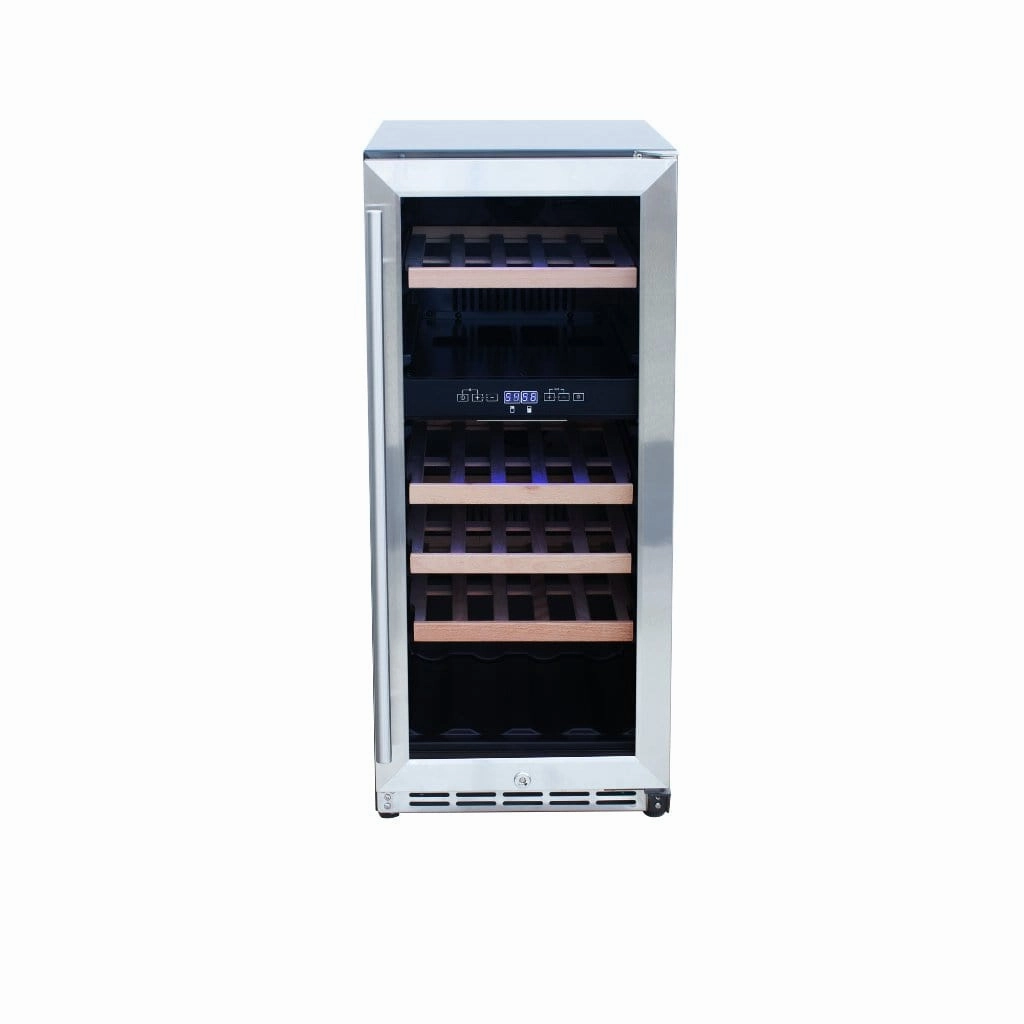 American Made Grills AMG 15" Outdoor Rated Wine Cooler SSRFR-15 outdoor beverage cooler with wheels
