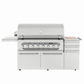 American Made Grills AMG Muscle 54" Hybrid Freestanding Gas Grill MUSFS54 professional outdoor BBQ grill set