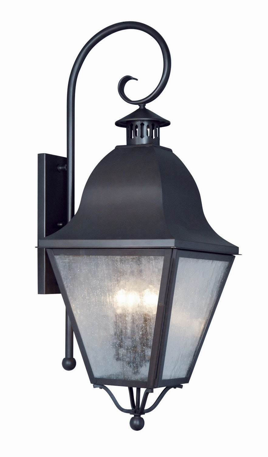 Amwell Four Light Outdoor Wall Lantern BlackOutdoor wall sconces with motion sensor