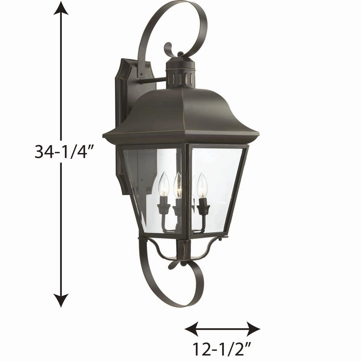 Andover Four Light Wall Lantern Antique Bronze