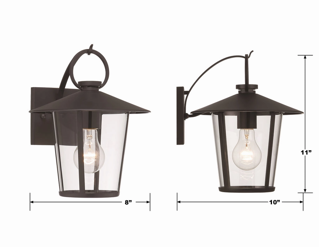 Andover One Light Outdoor Wall Sconce Matte Black
