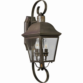 Andover Two Light Wall Lantern Antique BronzeOutdoor wall sconces with motion sensor