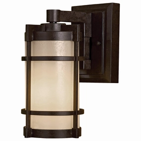 Andrita Court One Light Outdoor Wall Mount Textured French BronzeOutdoor wall sconces with motion sensor