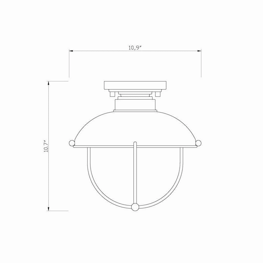 Ansel 1-Light Outdoor Ceiling Light