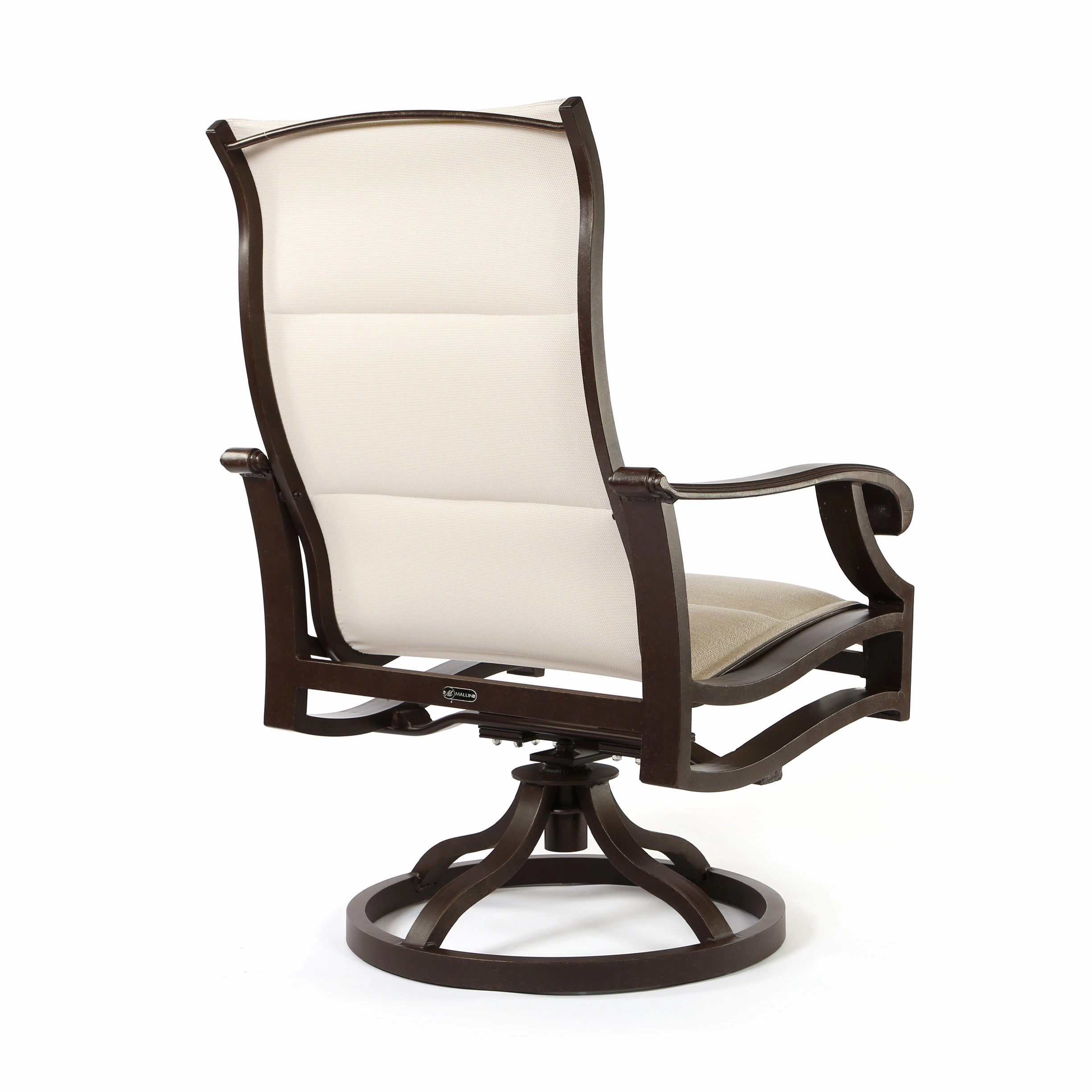 Anthem Padded Sling Swivel Rocker Dining Armchair
