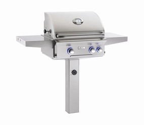 AOG  American Outdoor Grill L Series 24" In-Ground Post Mount Grill 24NGL professional outdoor BBQ grill set