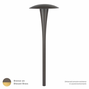 Area LED Area Light Bronze On BrassDecorative outdoor post lights