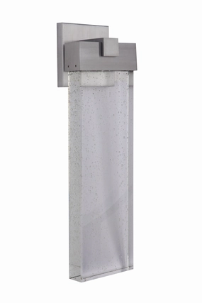 Aria LED Wall Lantern Satin AluminumOutdoor wall sconces with motion sensor
