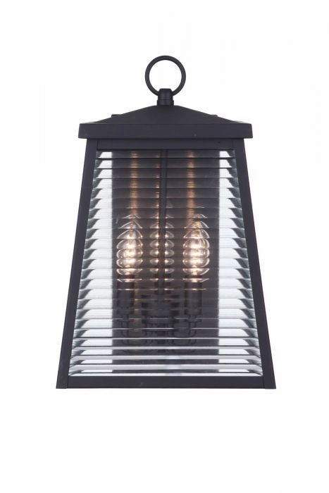 Armstrong Three Light Outdoor Wall Mount Midnight