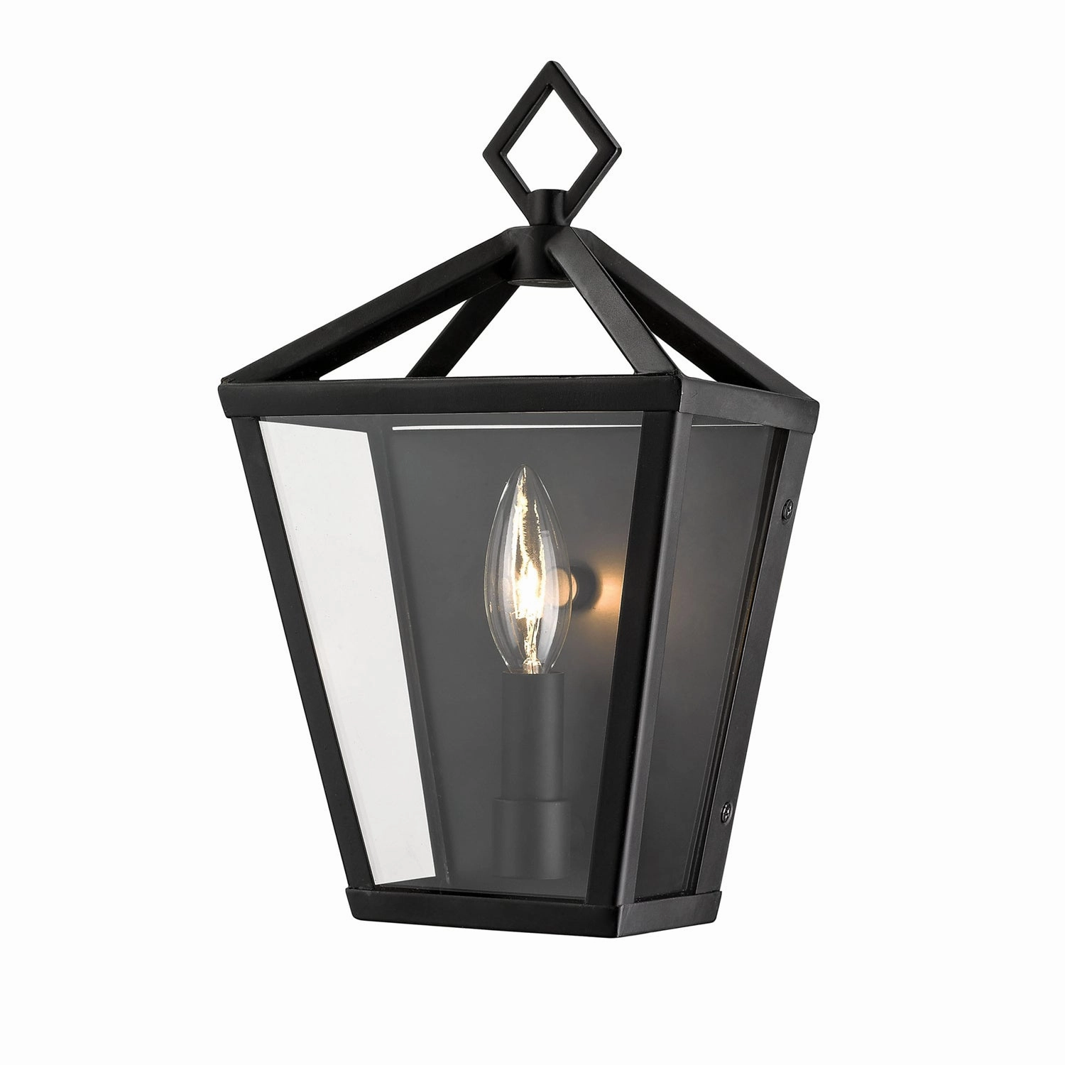 Arnold One Light Outdoor Wall Bracket Powder Coated BlackOutdoor wall sconces with motion sensor