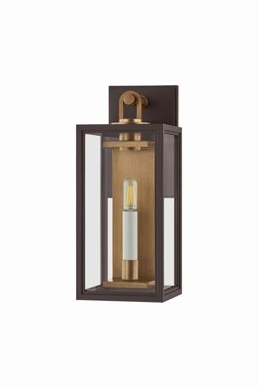 Arnold One Light Wall Sconce Patina Brass/Textured BronzeOutdoor wall sconces with motion sensor