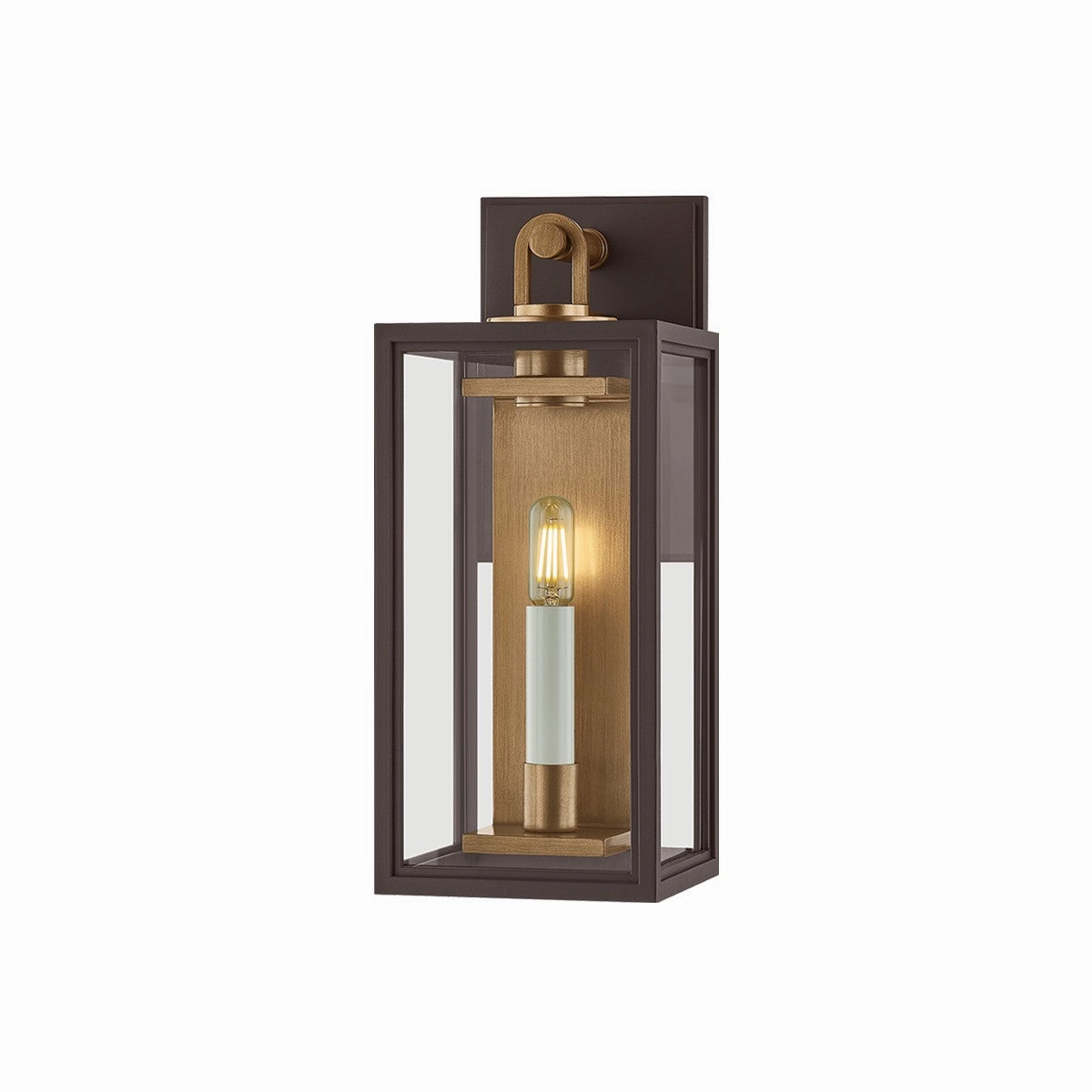 Arnold One Light Wall Sconce Patina Brass/Textured Bronze