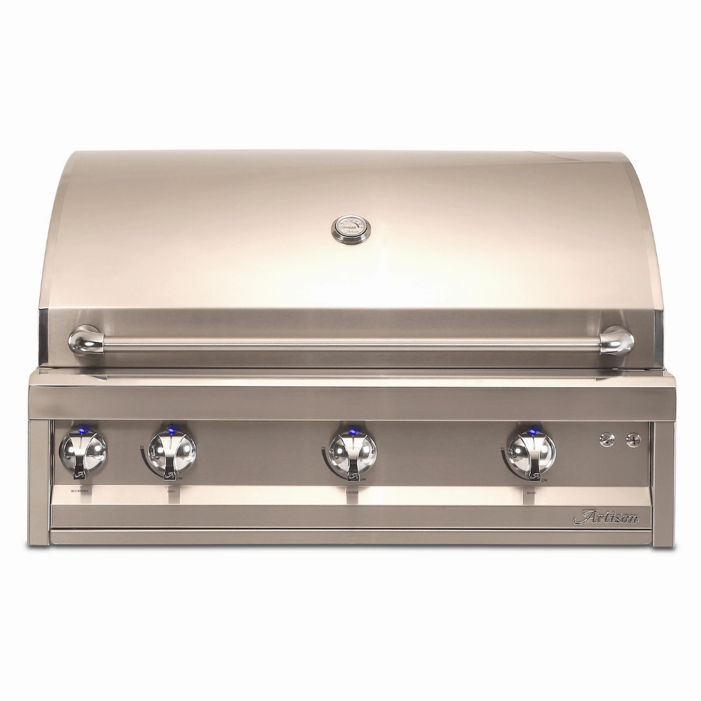 Artisan 36-Inch 3-Burner Built-In Professional Gas Grill With Rotisserie & Light ARTP-36-NG/LP compact BBQ grill for small spaces