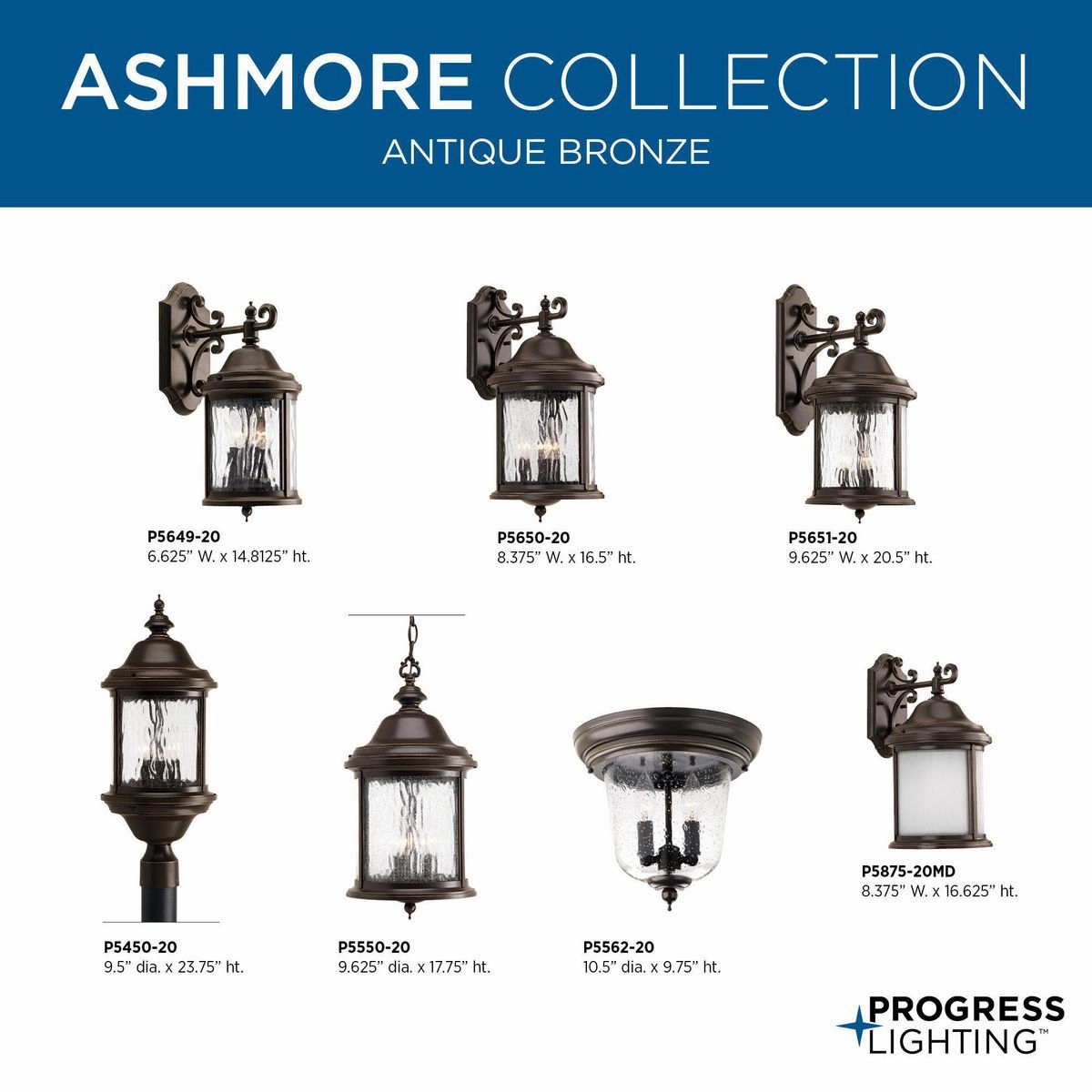 Ashmore One Light Wall Lantern Antique Bronze