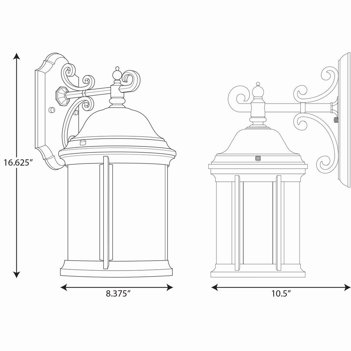 Ashmore One Light Wall Lantern Antique Bronze