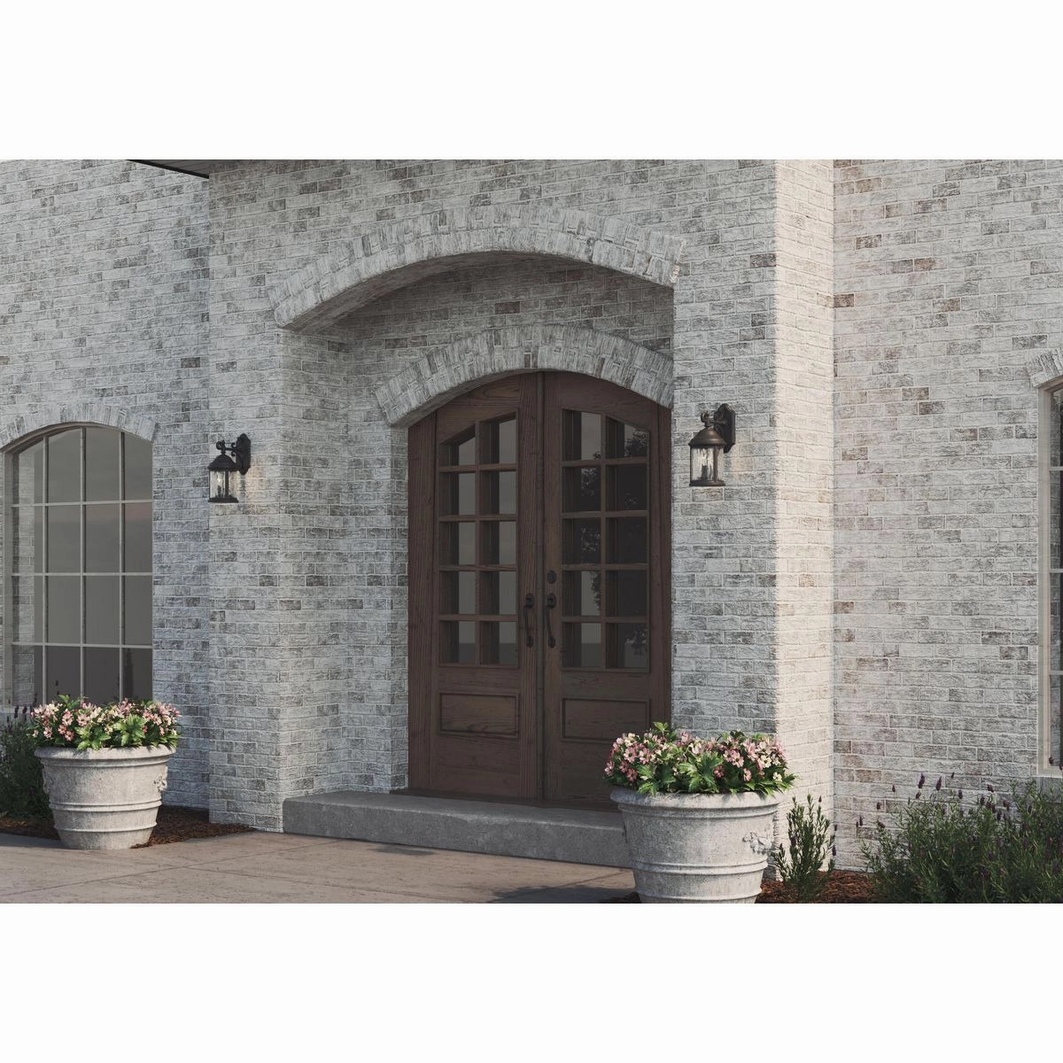 Ashmore Two Light Wall Lantern Textured Black