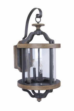Ashwood Three Light Wall Mount Textured Black/Whiskey BarrelOutdoor wall sconces with motion sensor