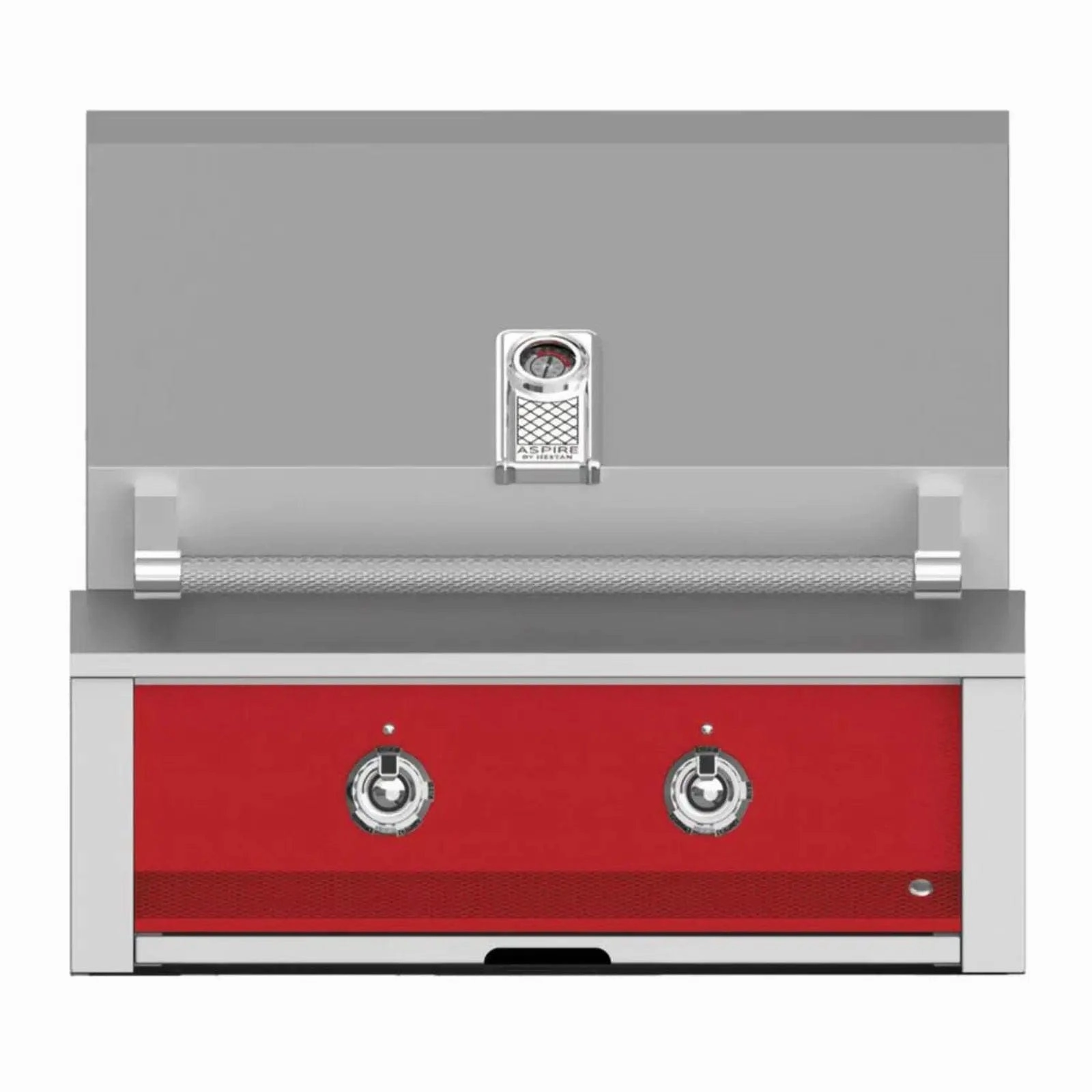 Aspire by Hestan 30-Inch Built-In Grill with Burner and Sear EMB30-NG-RD stainless steel BBQ grill with side table