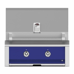 Aspire by Hestan 30 inch Liquid Propane Gas Grill, with 2 U-Burners EAB30-LP-BU stainless steel BBQ grill with side table