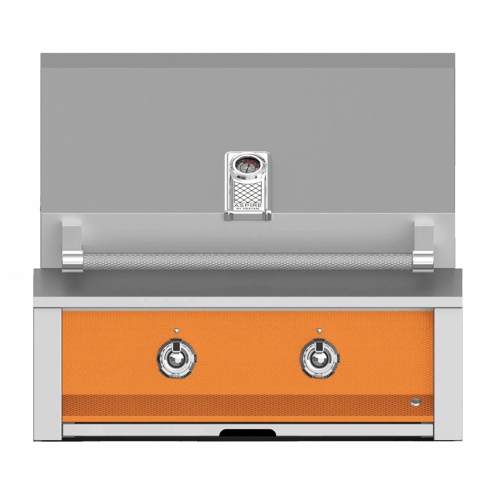 Aspire by Hestan 30 inch Liquid Propane Gas Grill, with 2 U-Burners EAB30-LP-OR stainless steel BBQ grill with side table