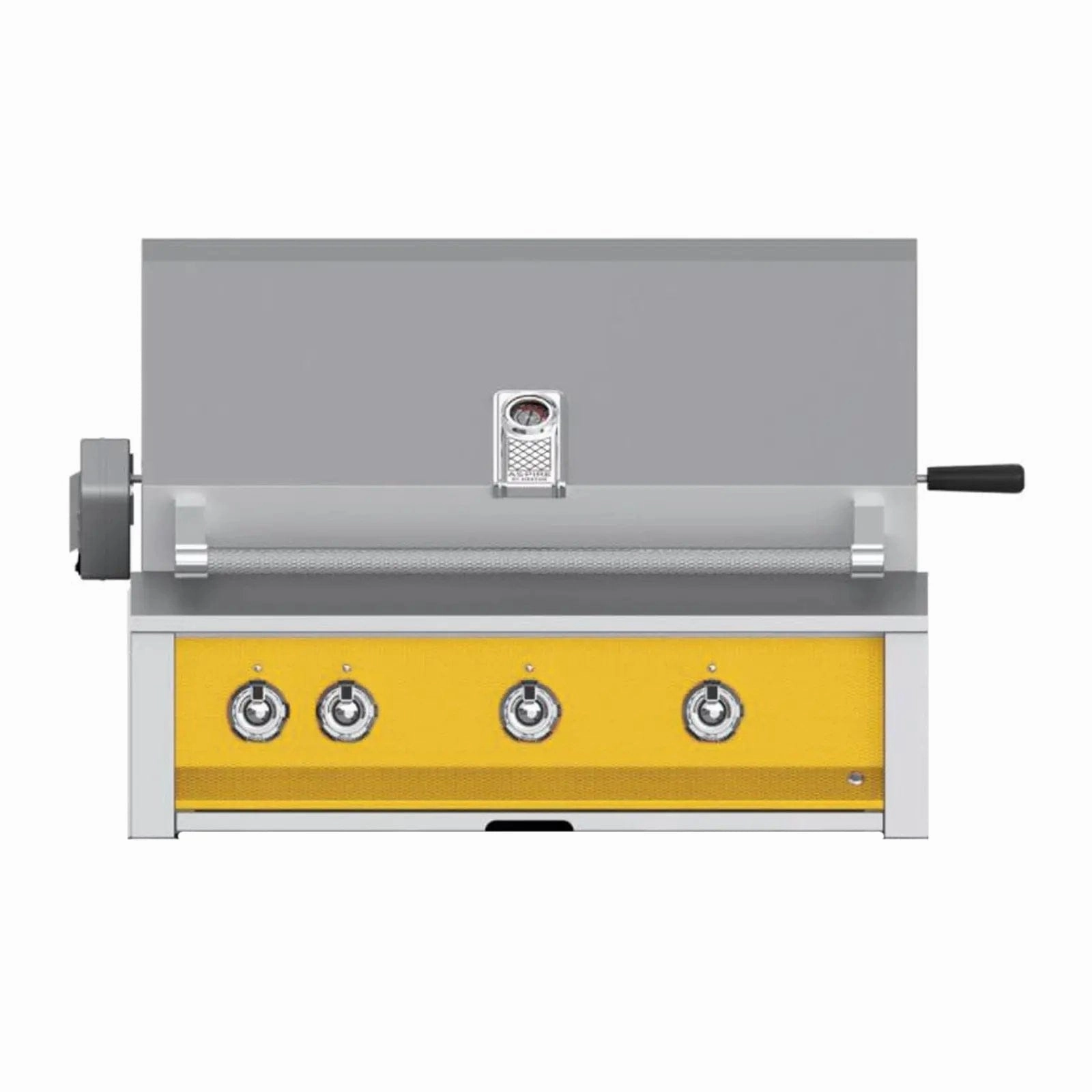 Aspire by Hestan 36-Inch Liquid Propane Grill with Burner,Sear and Rotisserie EMBR36-LP-YW stainless steel BBQ grill with side table