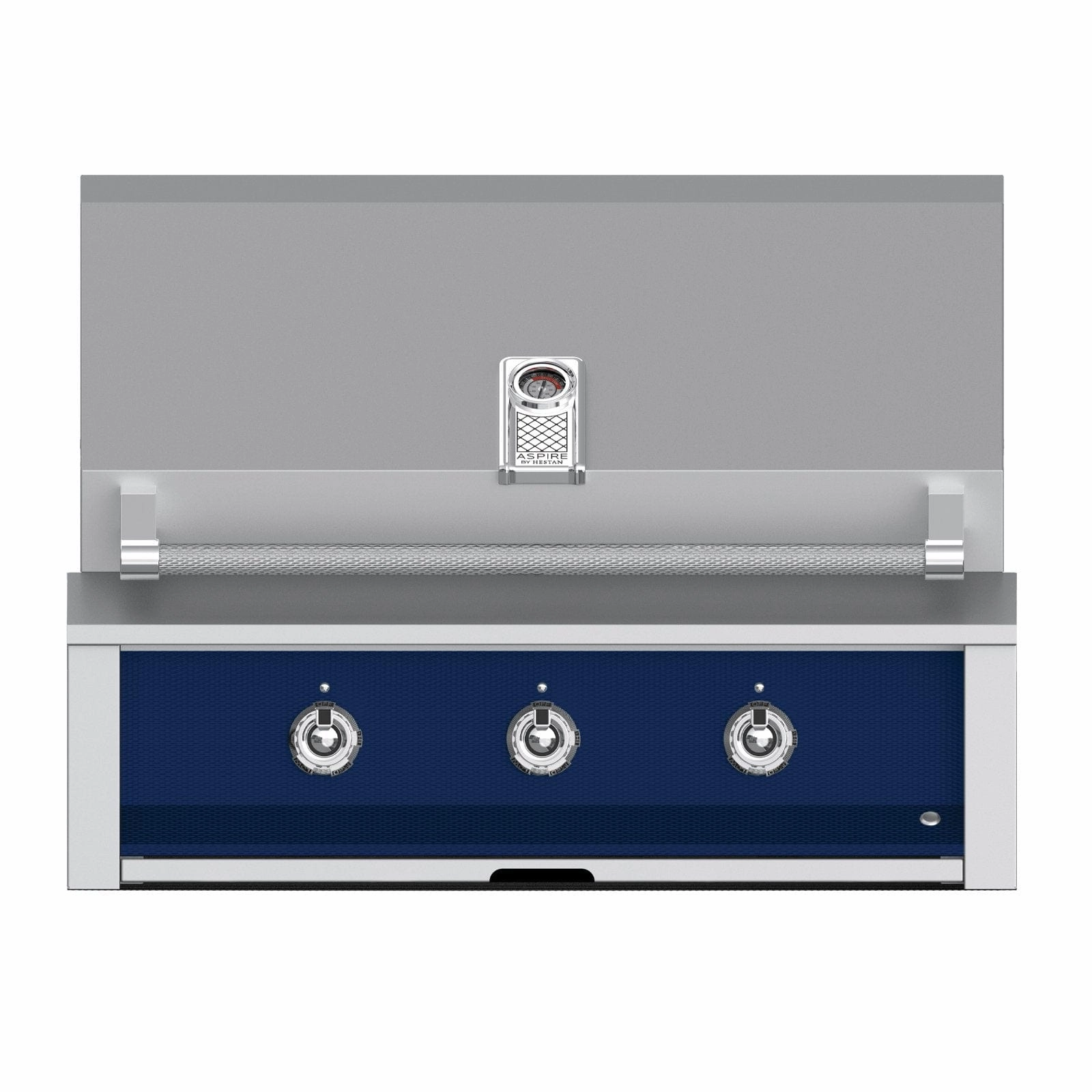 Aspire by Hestan 36-Inch Natural Gas Grill with 3 U Burners EAB36-NG-DB stainless steel BBQ grill with side table