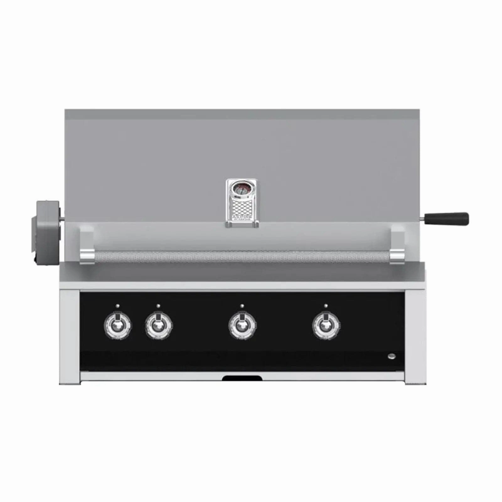Aspire by Hestan 36-Inch Natural Gas Grill, with Burner,Sear and Rotisserie EMBR36-NG-BK stainless steel BBQ grill with side table