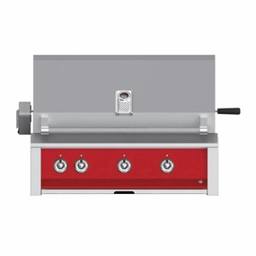 Aspire by Hestan 36-Inch Natural Gas Grill, with Burner,Sear and Rotisserie EMBR36-NG-RD stainless steel BBQ grill with side table