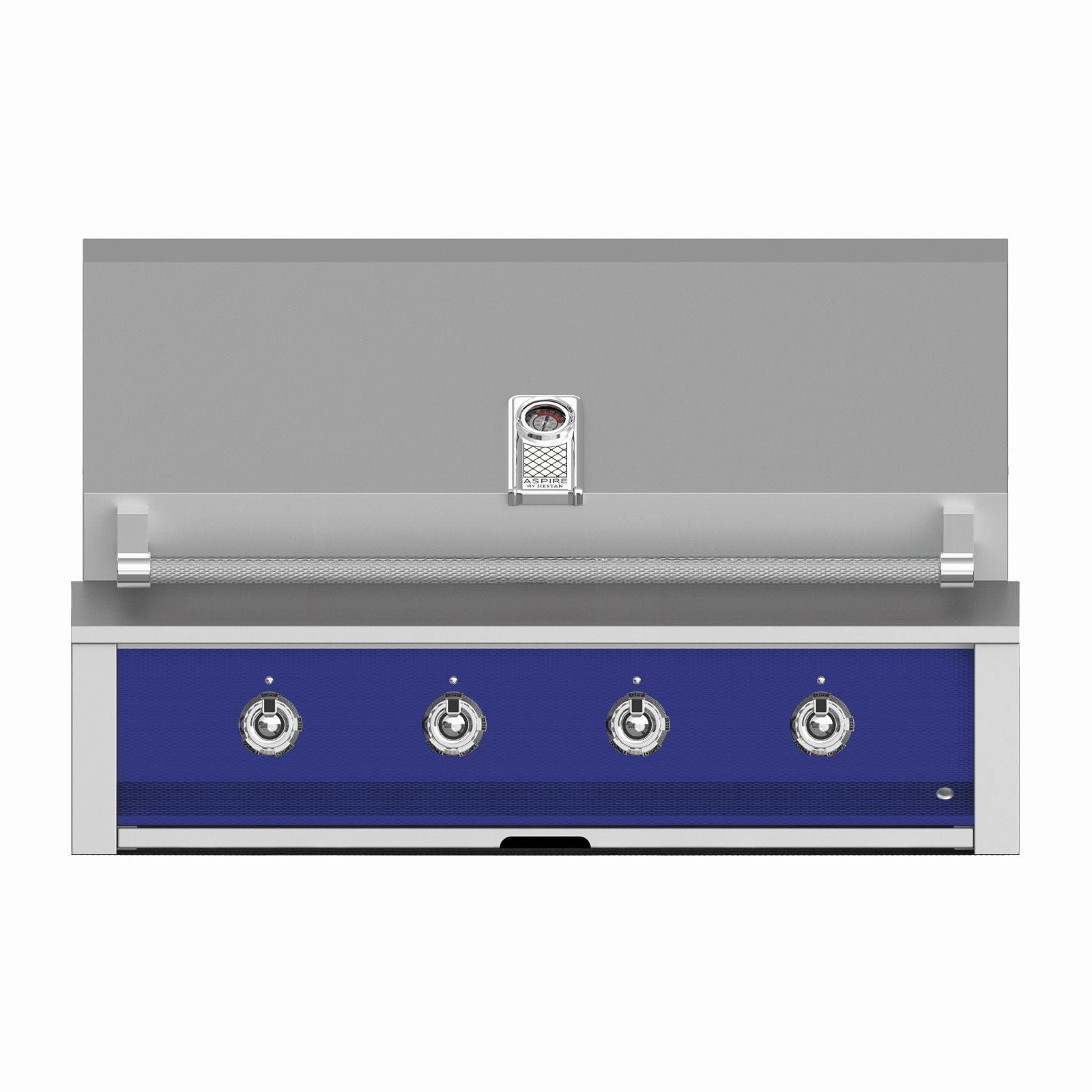 Aspire by Hestan 42-Inch Liquid Propane Gas Grill with 4 U-Burners EAB42-LP-BU stainless steel BBQ grill with side table