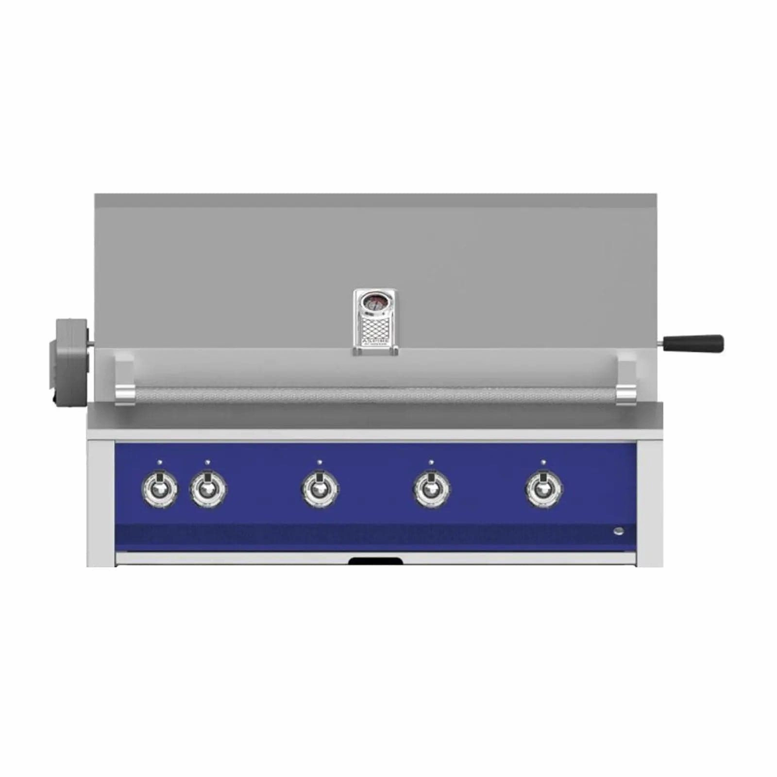 Aspire by Hestan 42-Inch Liquid Propane Gas Grill with Burner ,Sear and Rotisserie EMBR42-LP-BU stainless steel BBQ grill with side table