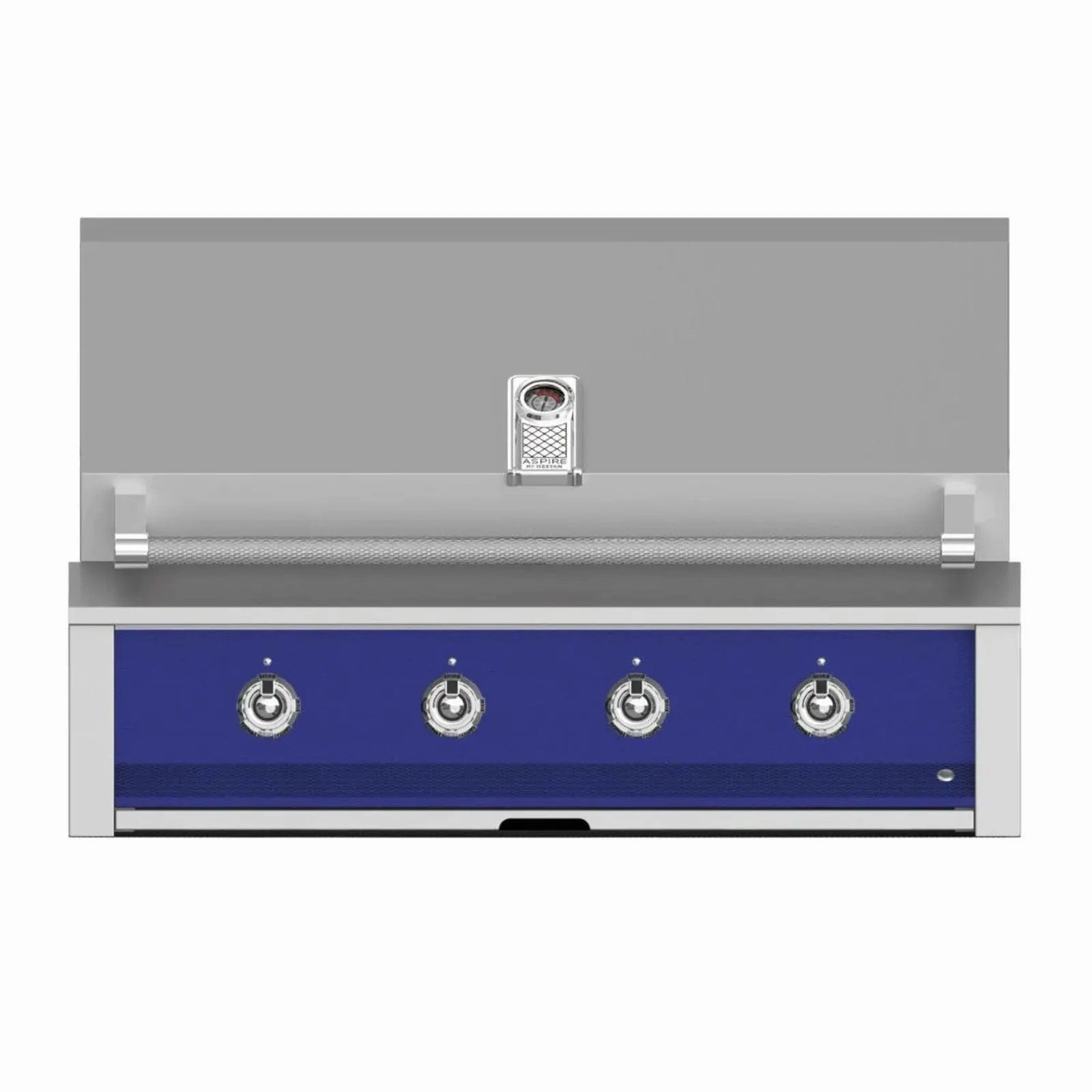 Aspire by Hestan 42-Inch Natural Gas Grill with 3 U-Burner and 1 Sear EMB42-NG-BU stainless steel BBQ grill with side table