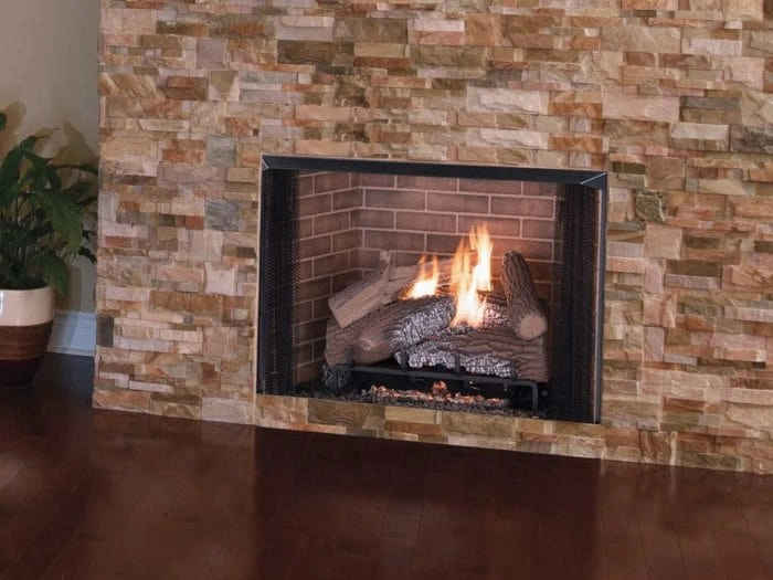 Astria 32 inch Orion Vent-Free Firebox Orion32stone-look outdoor patio fireplace