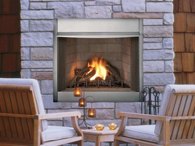 Astria 36 inch Polaris Outdoor Traditional Vent-Free Gas Fireplace Polaris36stone-look outdoor patio fireplace