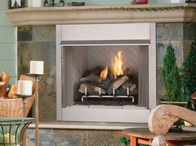 Astria 36 inch StarLite LX Outdoor Traditional Vent-Free Gas Fireplace STARLITELX36ZEstone-look outdoor patio fireplace