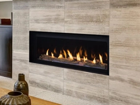 Astria Allume 60 inch DLX Linear Direct Vent Gas Fireplace ALLUMEDLX60TEN-Bstone-look outdoor patio fireplace