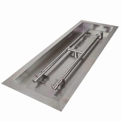 Athena 24-Inch Rectangle Drop-In Stainless Steel Burner Pan DIP-REC-24Fireproof mat for under fire pit