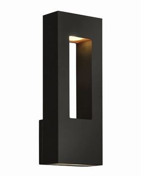 Atlantis LED Wall Mount Satin BlackOutdoor wall sconces with motion sensor