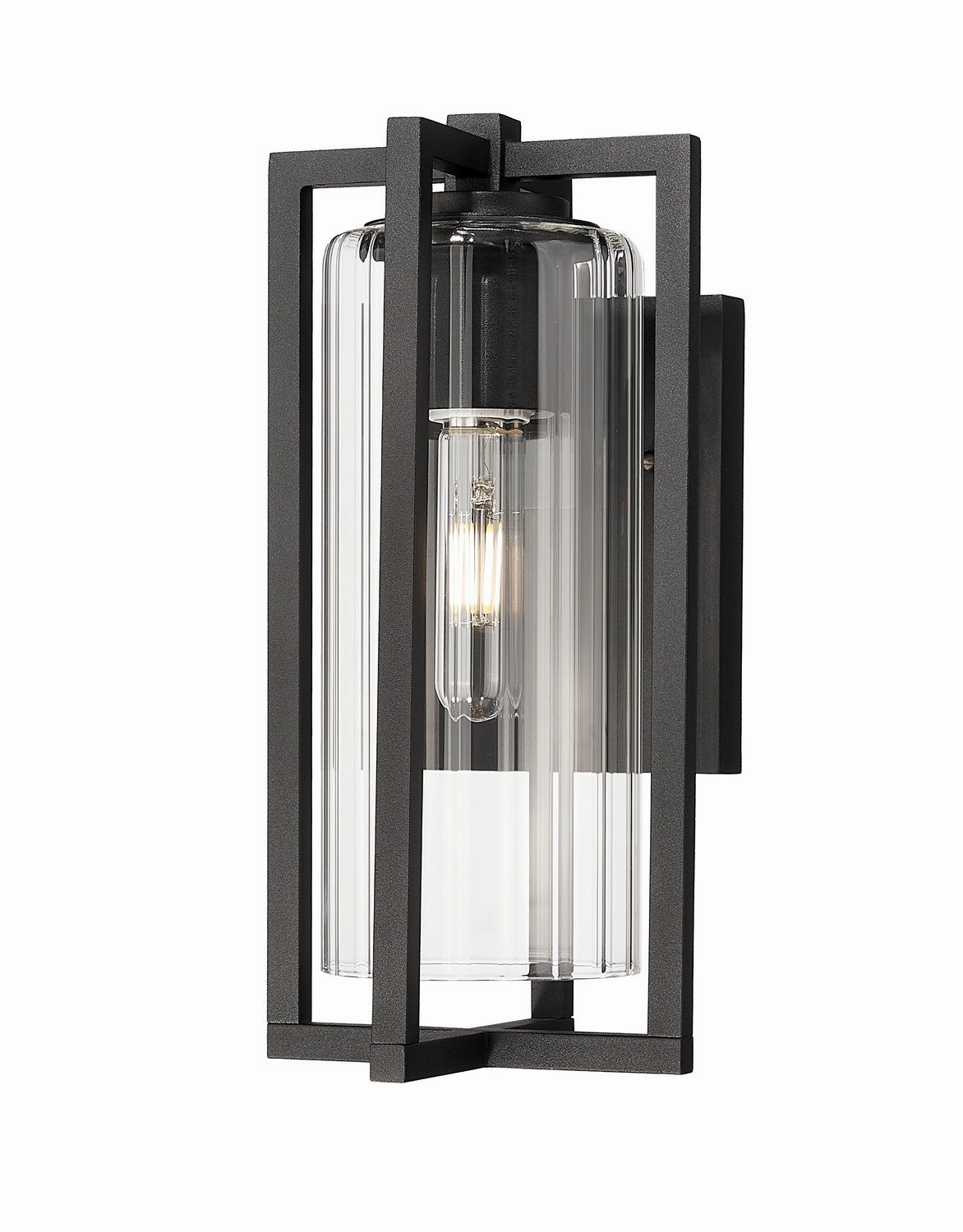 Aura One Light Outdoor Wall Light BlackOutdoor wall sconces with motion sensor