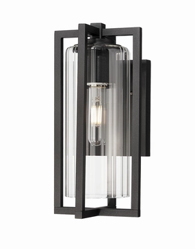 Aura One Light Outdoor Wall Light BlackOutdoor wall sconces with motion sensor